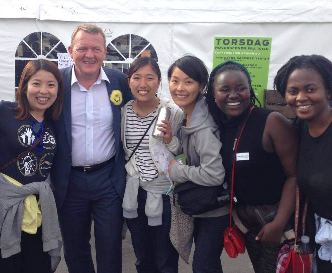 Research participants networking at an international event