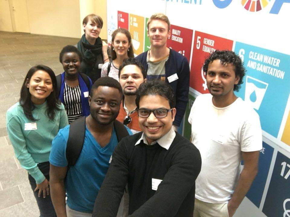 Research participants at a sustainable development networking event